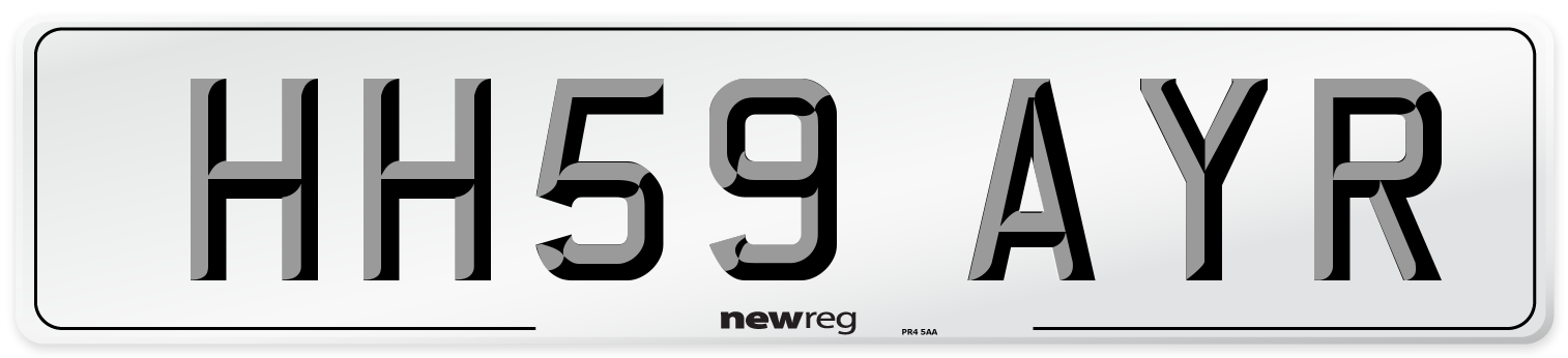 HH59 AYR Number Plate from New Reg
